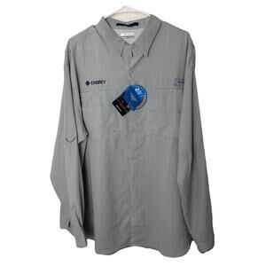 Columbia Super Tamiami PFG Omni-Shade Shirt Men XL Plaid Pink Fishing Vented NWT